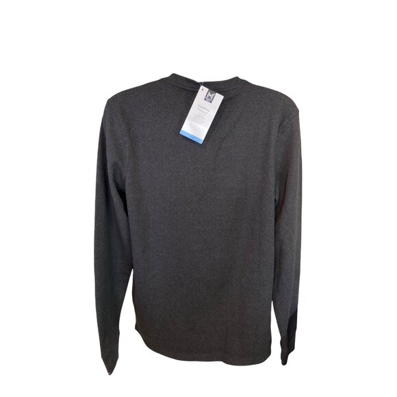 Membe’s Mark Henley Shirt L Black Thermal Waffle Long Sleeve Utility Outdoor - Picture 2 of 8